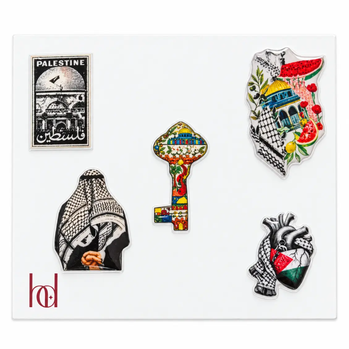 Filistin Temalı Sticker – 5'li