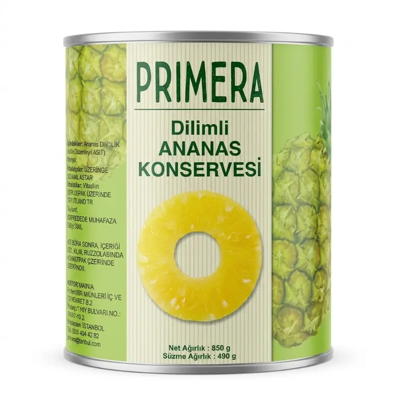 Dilimli Ananas Konservesi