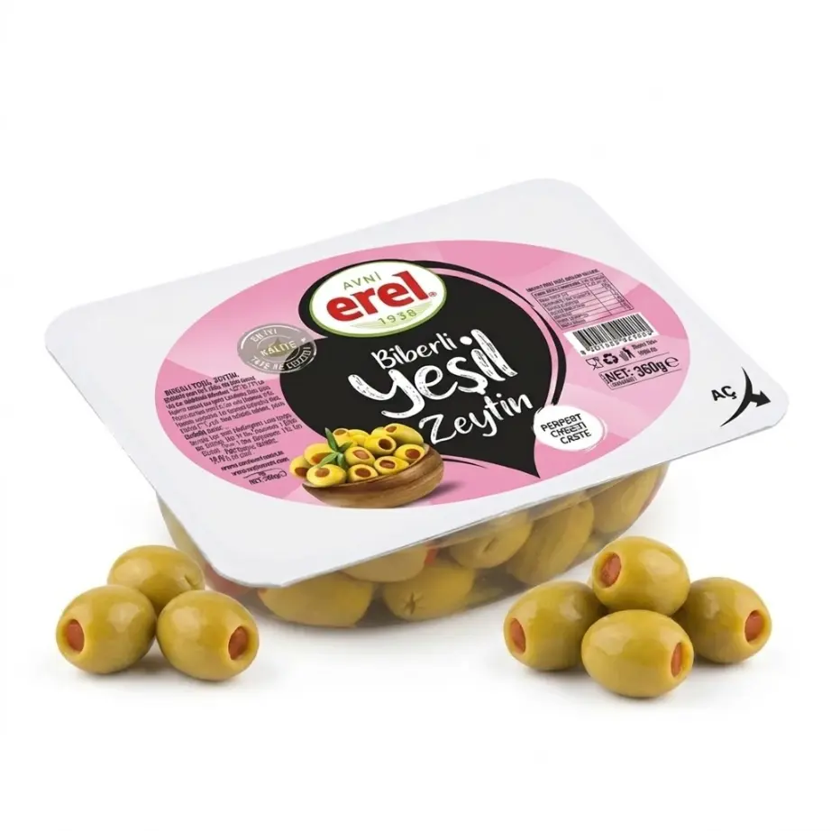 Biberli Yeşil Zeytin